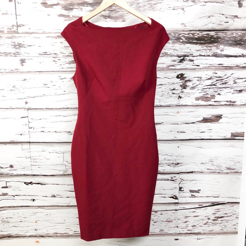 Zara Deep Red Work Dress